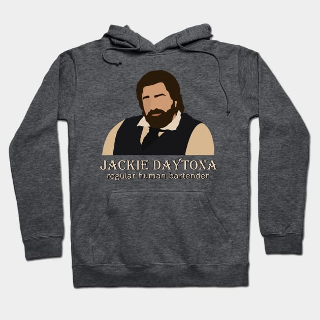 Jackie Daytona - Regular Human Bartender Hoodie by valentinahramov